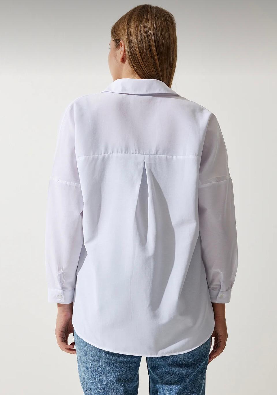 Oversize Gömlek Beyaz