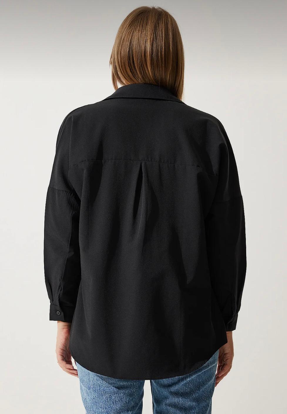 Oversize Gömlek Siyah